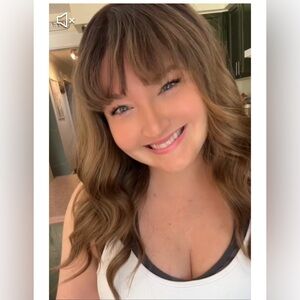 COPY - Catherine 13x6 lace front brunette wig bangs preplucked middle part synt…